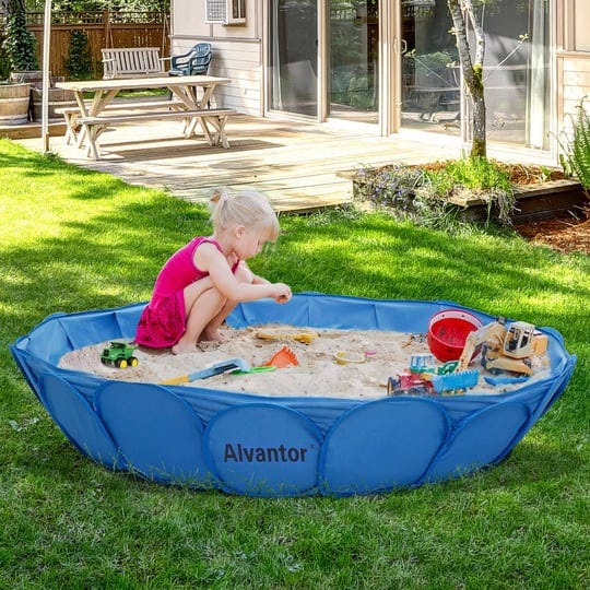 alvantor-sandbox-sandpit-outdoor-kids-pool-foldable-dog-bathing-tub-play-accessories-1