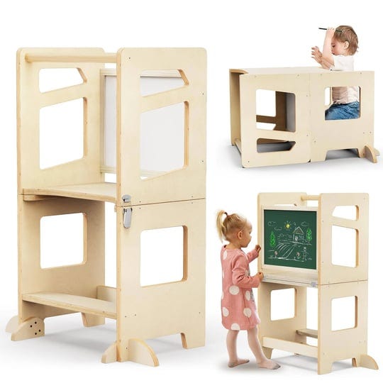 toddler-tower-toddler-kitchen-stool-helper-foldable-weaning-table-with-chalkboard-and-safety-rail-mo-1