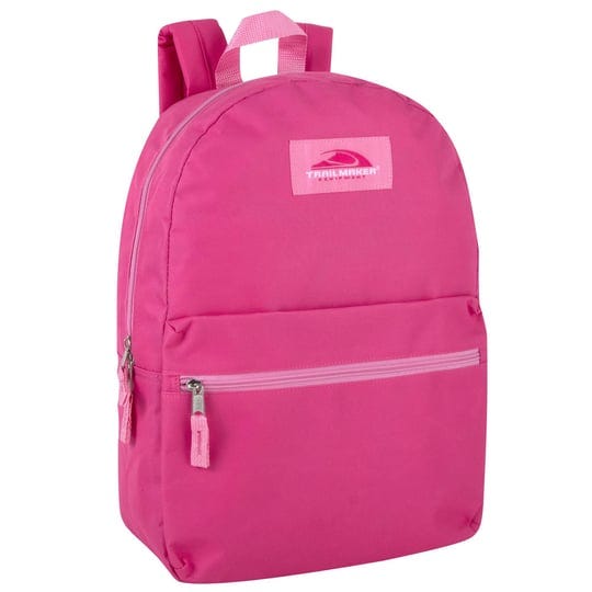 trailmaker-classic-traditional-17-inch-unisex-backpacks-with-adjustable-padded-shoulder-straps-pink--1