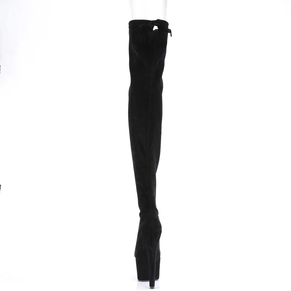 Pleaser Adore-3008 Pull-On Thigh High Boot - Stretch and Stand Out | Image