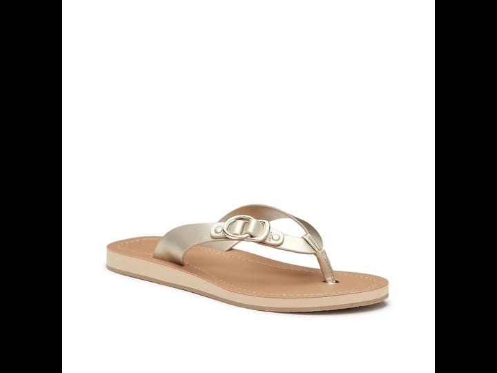 kelly-katie-murie-sandal-womens-gold-metallic-size-6-sandals-flat-flip-flop-1