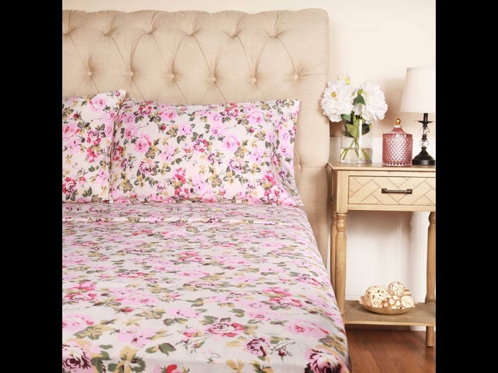 superior-cotton-sheet-set-vintage-floral-bedding-bohemian-wildflower-california-king-cream-1