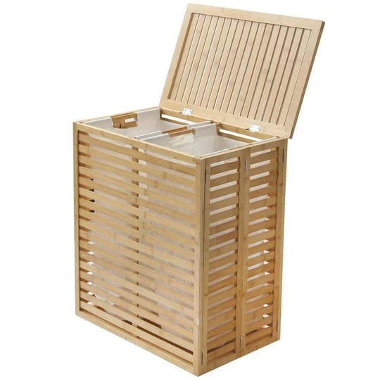 veikous-bamboo-laundry-hamper-with-lid-and-2-removable-liner-bags-1