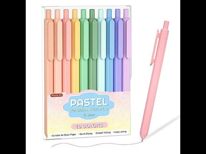 shuttle-art-colored-retractable-gel-pens-10-pastel-ink-colors-cute-pens-0-5mm-fine-point-quick-dryin-1