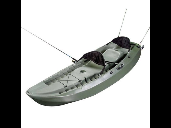 lifetime-sport-fisher-10-kayak-with-paddles-and-backrests-olive-green-1
