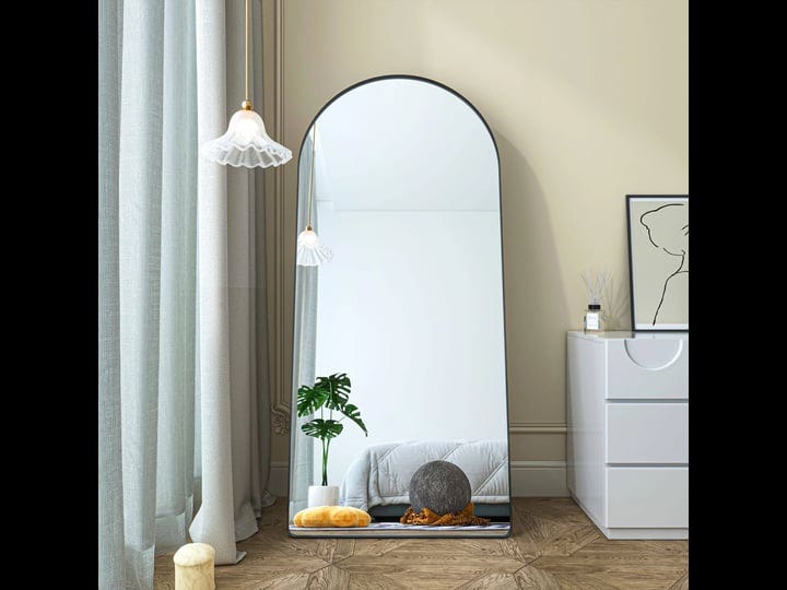 organnice-32-in-w-x-71-in-h-arched-aluminum-alloy-framed-full-length-mirror-standing-floor-mirror-bl-1