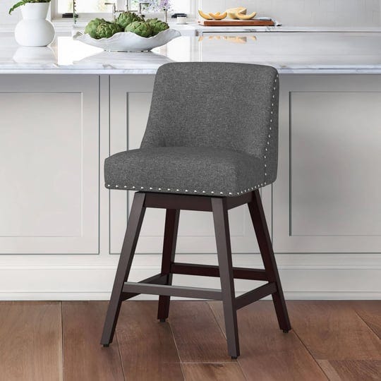 lowes-charcoal-gray-26-in-h-counter-height-upholstered-swivel-wood-bar-stool-lb23ch0015-300ls-1