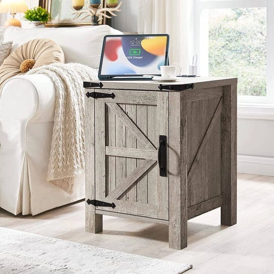 okd-farmhouse-end-side-tables-wood-with-barn-door-and-charging-station-reclaimed-barnwood-color-brow-1