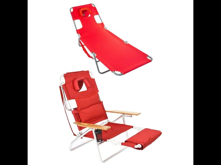 ostrich-chaise-beach-lounger-deluxe-3in1-padded-sports-chair-red-1