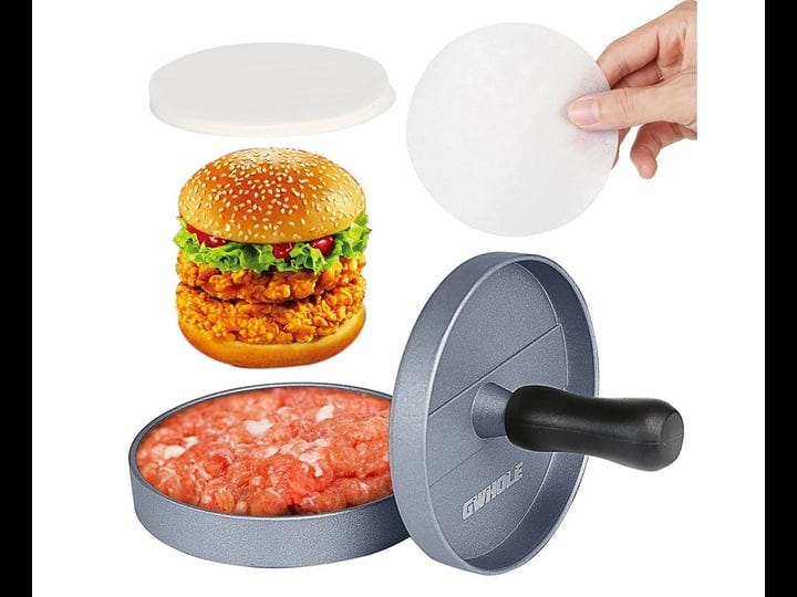 gwhole-non-stick-burger-press-aluminum-hamburger-patty-maker-with-100-wax-papers-for-bbq-grill-1