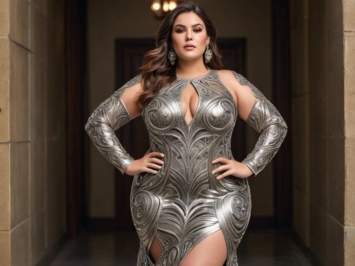 Metallic-Plus-Size-Dress-5