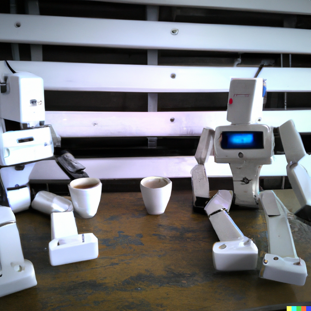 robot-friends-drinking-coffee