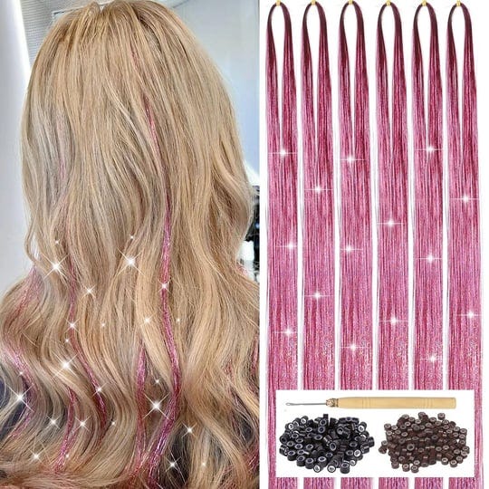 pink-hair-tinsel-kit-with-tool-6pcs-1200-strands-hair-tinsel-heat-resistant-fairy-hair-sparkling-shi-1