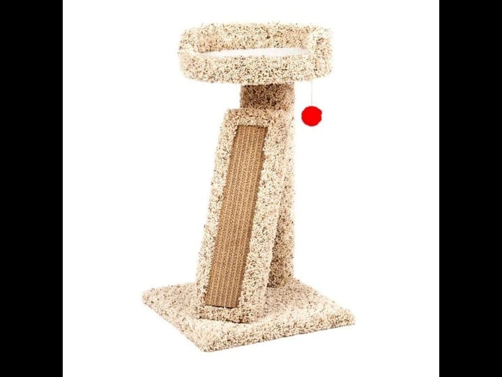 classy-kitty-nap-and-scratch-cat-pedestal-bed-with-cardboard-scratching-post-28-5-natural-1