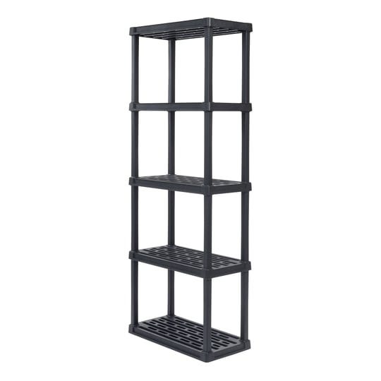 iris-usa-plastic-rack-shelf-with-5-medium-shelves-black-1