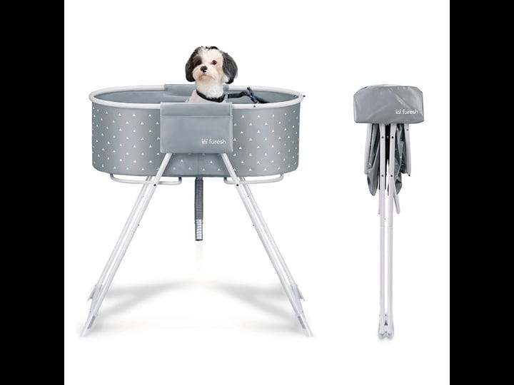 furesh-elevated-folding-pet-bath-tub-and-wash-station-for-bathing-shower-and-grooming-gray-1