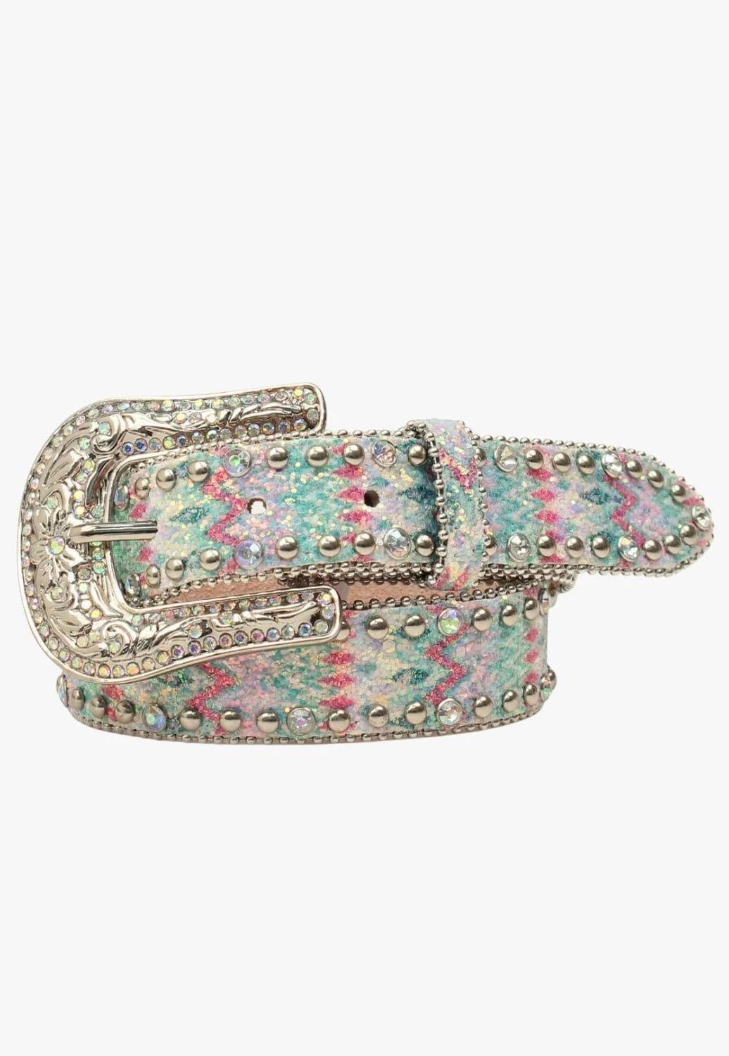 Southwestern Glitter Stones Adjustable Belt for Girls | Image