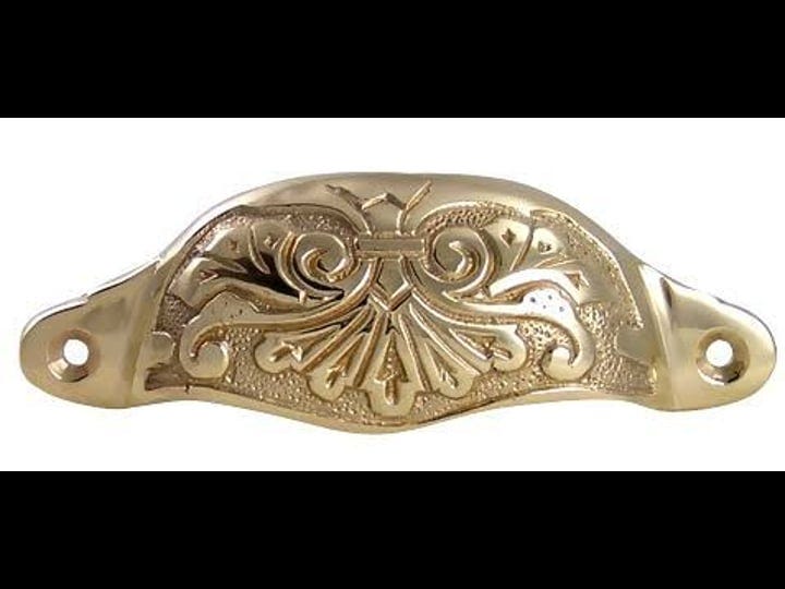4-3-8-inch-overall-3-3-4-inch-c-c-solid-brass-ornate-victorian-scroll-cup-or-bin-pull-polished-brass-1