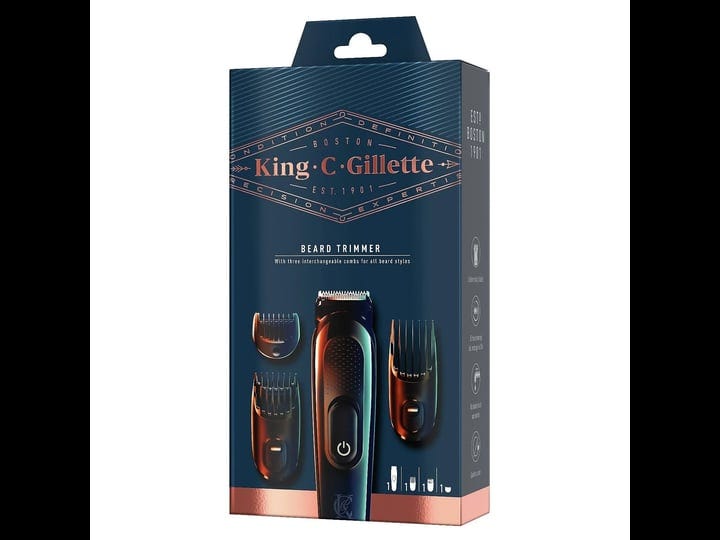 king-c-gillette-cordless-beard-trimmer-kit-for-men-with-lifetime-sharp-blades-includes-3-interchange-1