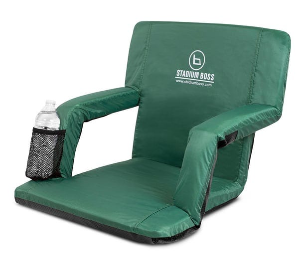stadium-seat-reclining-bleacher-chair-folding-dark-green-1