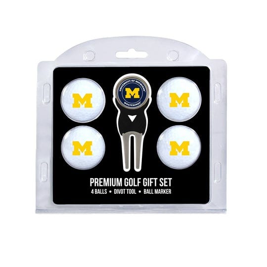 michigan-wolverines-4-ball-divot-tool-golf-gift-set-1