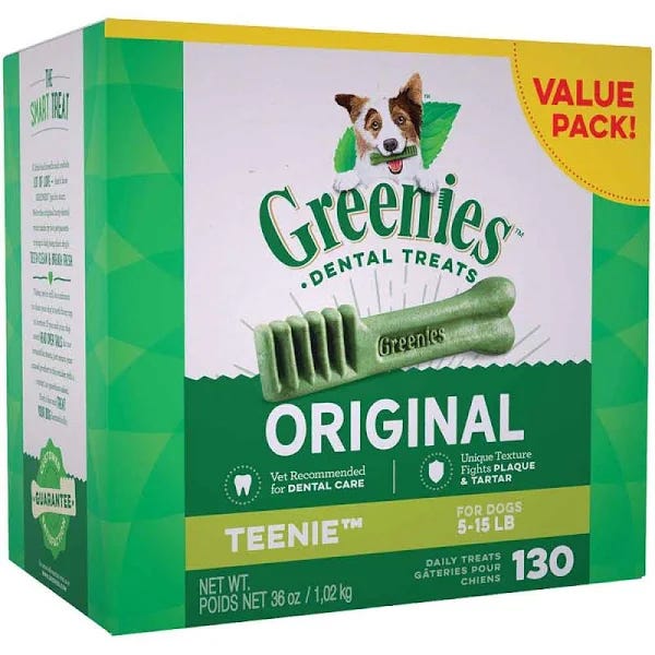 Healthy Greenies Original Teenie Dental Dog Treats (130-Count, 36 oz) | Image