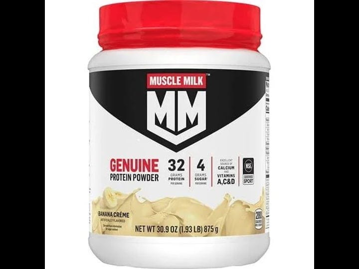 muscle-milk-genuine-protein-powder-banana-creme-1-93-pounds-12-servings-32g-protein-4g-sugar-calcium-1