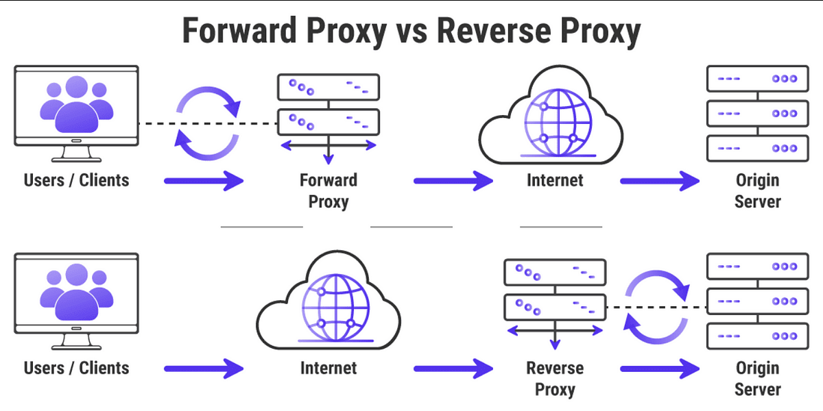 This image is credited to: https://www.google.com/url?sa=i&url=https%3A%2F%2Fmedium.com%2Fjavarevisited%2Fdifference-between-forward-proxy-and-reverse-proxy-in-system-design-da05c1f5f6ad&psig=AOvVaw3oIepBHl91jcqG5QSv1bz-&ust=1717232466886000&source=images&cd=vfe&opi=89978449&ved=0CBQQjhxqFwoTCIDjwMvDt4YDFQAAAAAdAAAAABAd