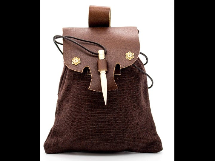 mythrojan-medieval-small-leather-belt-pouch-larp-renaissance-waist-bag-brown-girls-size-8-x-8