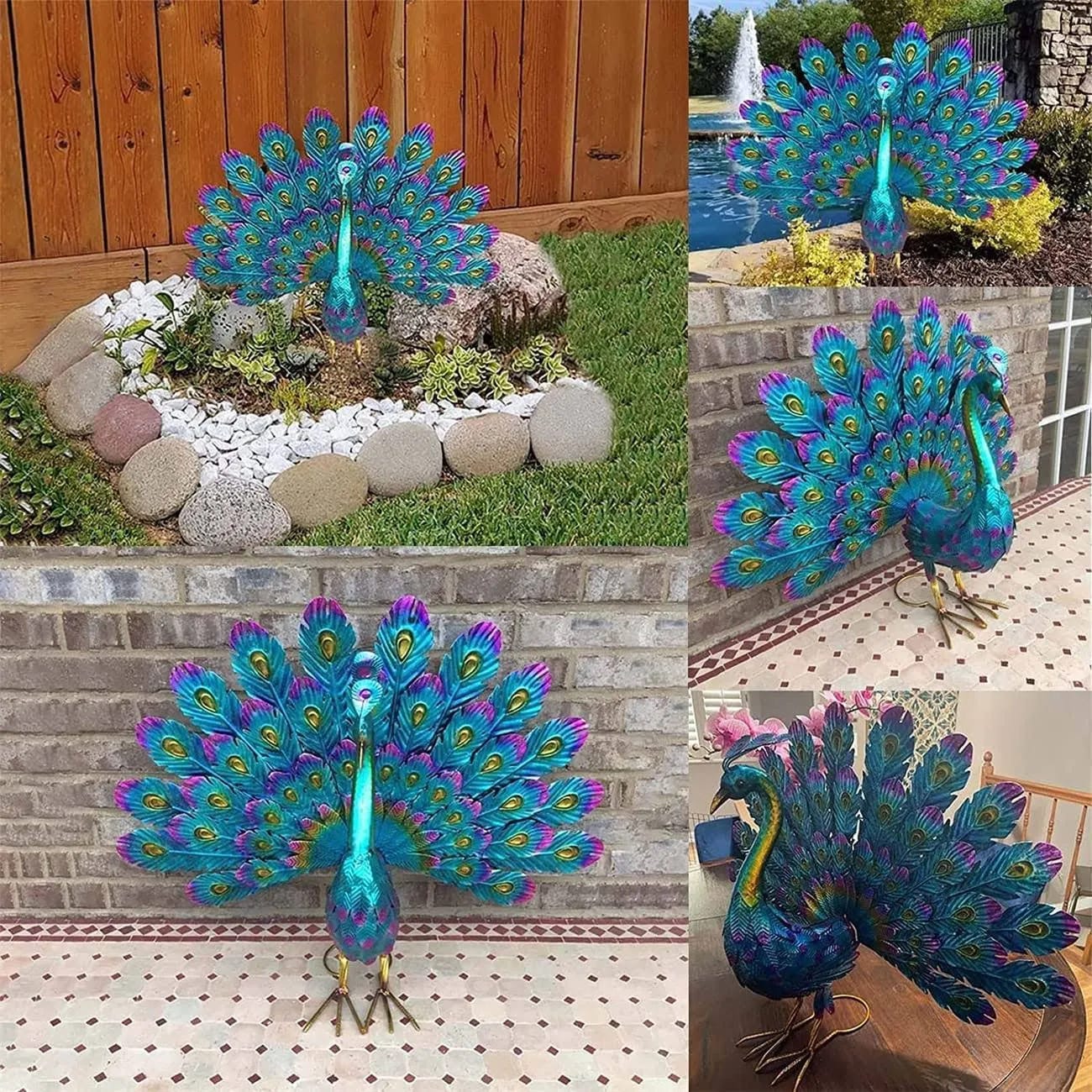 Garden Metal Peacock Statue for All Seasons | Image