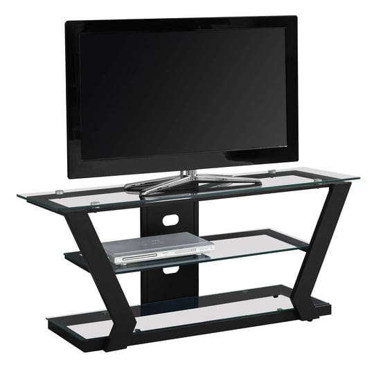 monarch-specialties-48-tv-stand-black-metal-with-tempered-glass-1