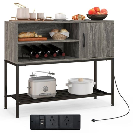giantexus-giantex-buffet-cabinet-with-power-outlets-usb-ports-wood-coffee-bar-cabinet-grey-black-1