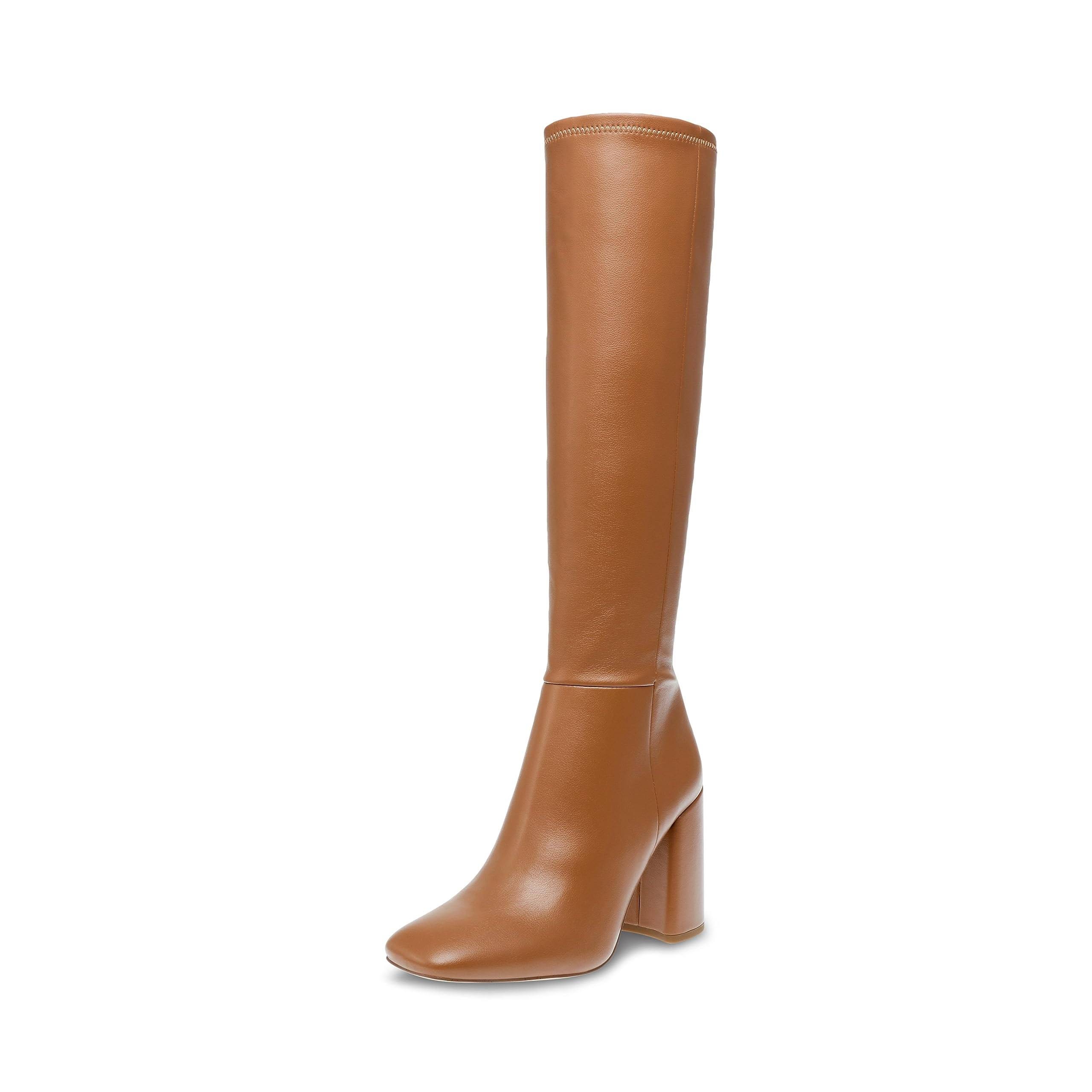 Classy Beige Knee High Boots with Comfortable Fit | Image