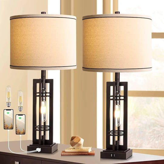 partphoner-27-5-tall-oil-rubbed-bronze-table-lamps-set-of-2-with-usb-ports-for-living-room-bedroom-h-1