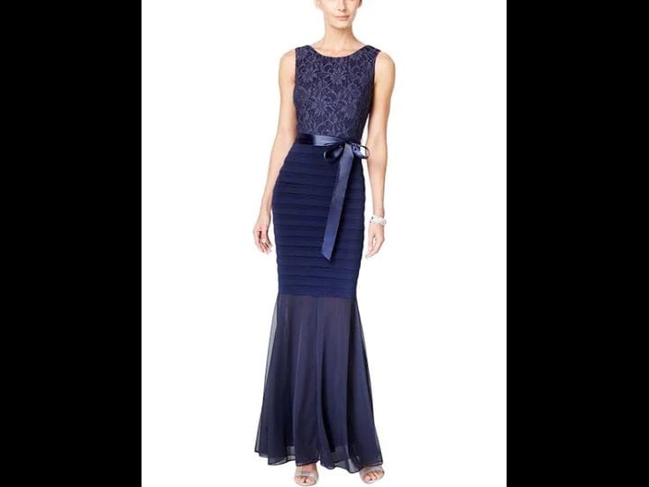 msk-womens-lace-shutter-pleat-semi-formal-dress-navy-1