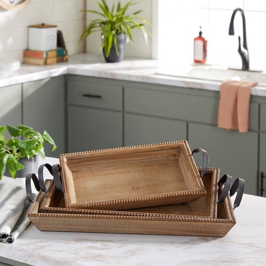 brown-wood-tray-with-metal-handles-set-of-4