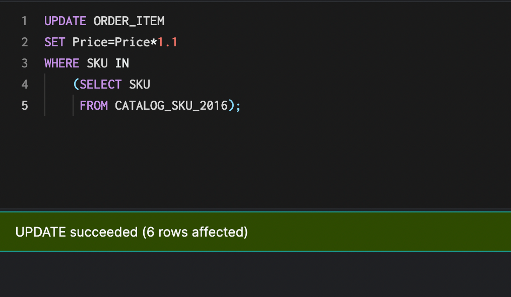 arctype update subquery 