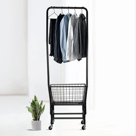 tonchean-rolling-laundry-cart-with-hanging-bar-laundry-basket-with-wheels-rolling-laundry-hamper-bas-1