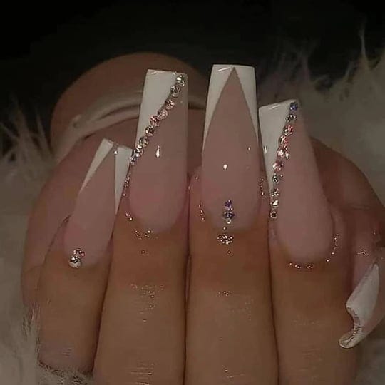 doubnine-press-on-false-nails-long-coffin-gradient-french-tip-pink-rhinestones-fake-nails-acrylic-fu-1