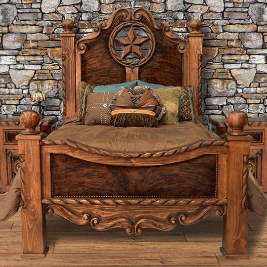 custom-texas-star-cowhide-bed-king-from-black-forest-decor-1