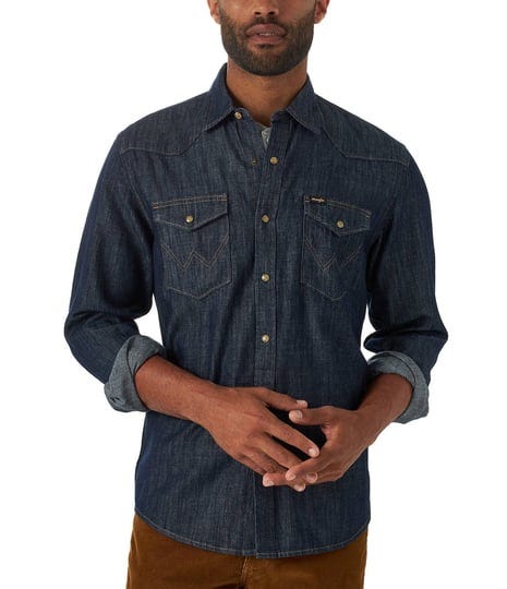 wrangler-mens-western-denim-shirt-rinse-size-small-1