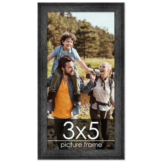 3x5-frame-distressed-aged-black-wood-picture-frame-uv-acrylic-foam-board-backing-hanging-hardware-in-1