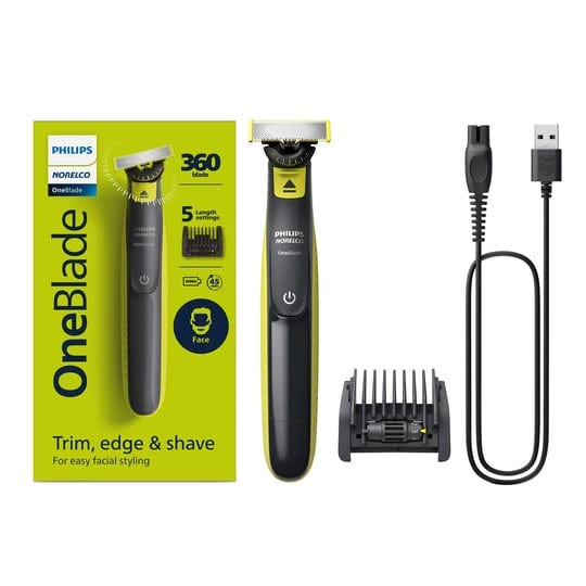 philips-norelco-oneblade-360-face-hybrid-electric-trimmer-and-shaver-frustration-free-packaging-qp27-1