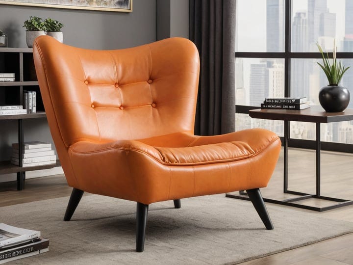Faux-Leather-Orange-Accent-Chairs-3