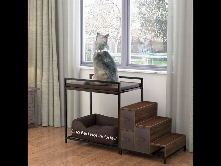 gdlf-dog-bunk-bed-window-pet-perch-elevated-with-foam-upholstery-non-slip-pad-and-storage-1