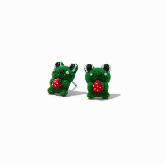 claires-fuzzy-frog-stud-earrings-1