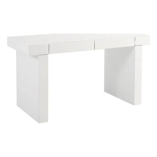 maklaine-modern-contemporary-glossy-white-finish-lacquer-desk-1