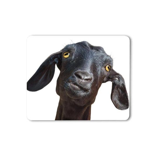 moslion-black-goat-mouse-pad-cute-funny-animal-port-up-humorous-face-head-yellow-eyes-gaming-mouse-m-1