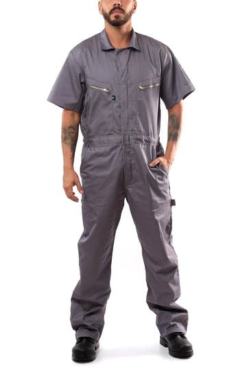 kolossus-pro-utility-cotton-blend-short-sleeve-coverall-with-zip-front-pockets-small-gray-1