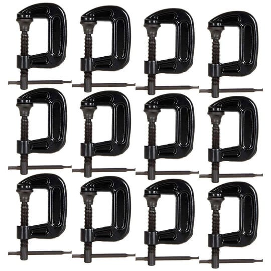 abuff-1-inch-c-clamp-set-12-pack-quality-iron-c-clamps-clamps-for-woodworking-welding-and-building-1